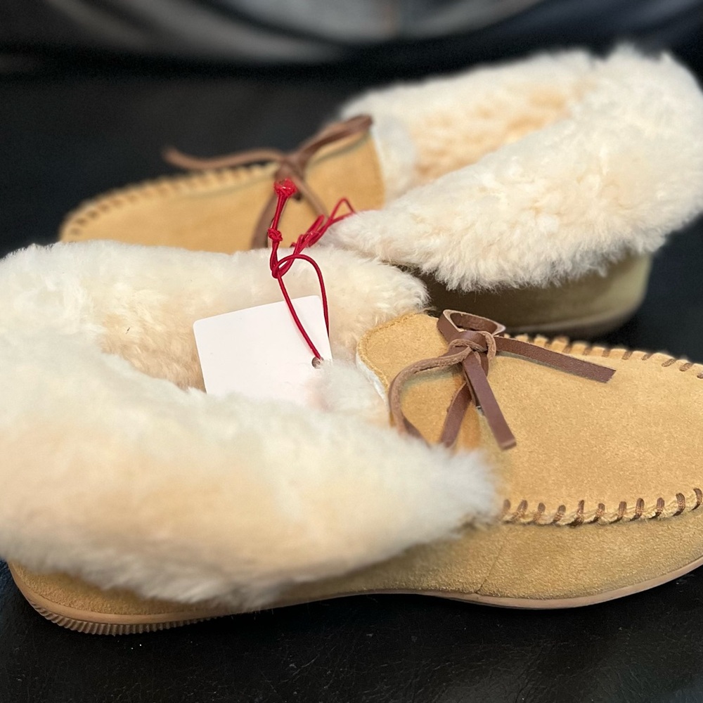 Dearfoams Roll Down Cuff Slippers - Latte